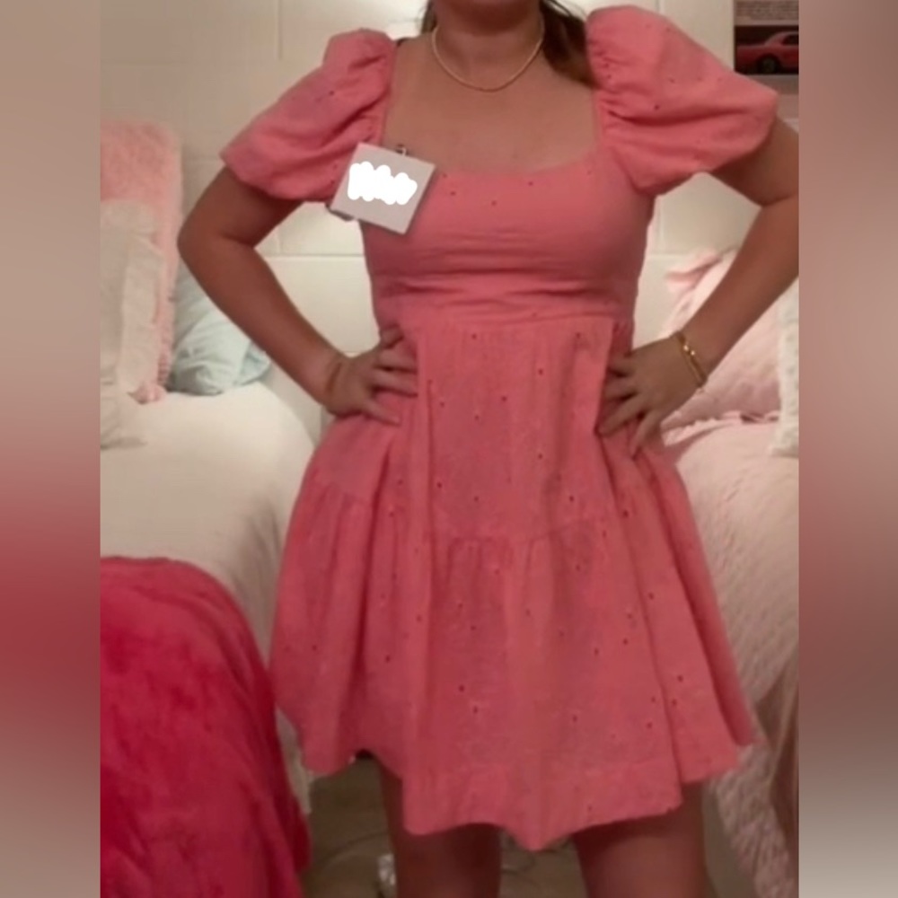 DO+BE pink eyelet tie back dress! - Picture 3 of 3